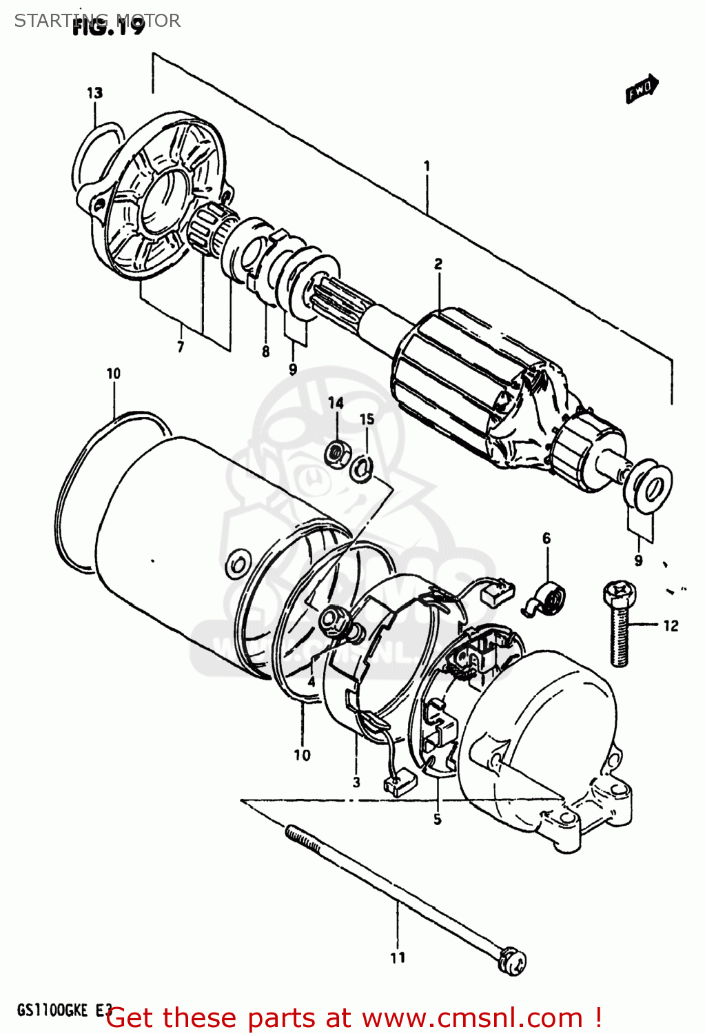 STARTING MOTOR GS1100 1984 (E) USA (E03)
