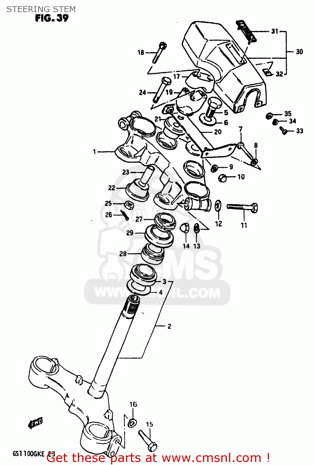 STEERING STEM GS1100 1984 (E) USA (E03)