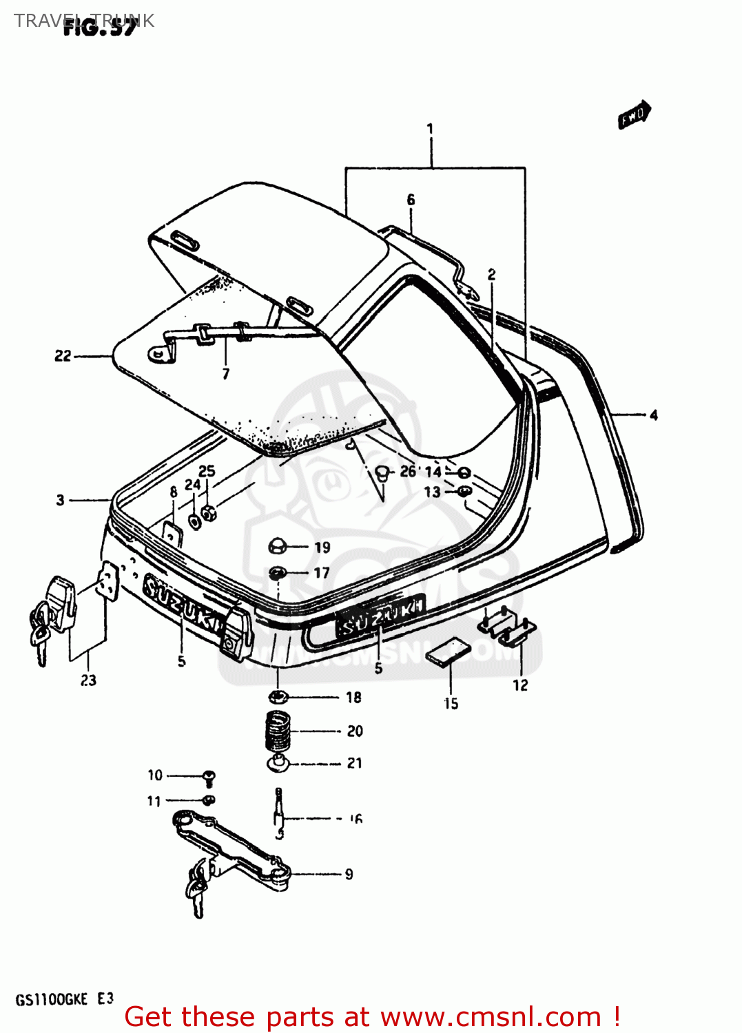 TRAVEL TRUNK GS1100 1984 (E) USA (E03)