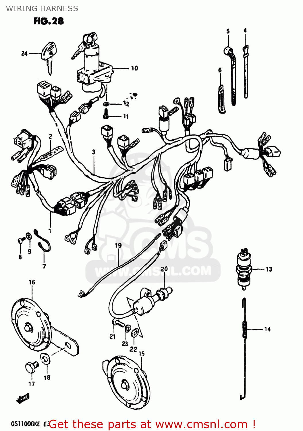 WIRING HARNESS GS1100 1984 (E) USA (E03)