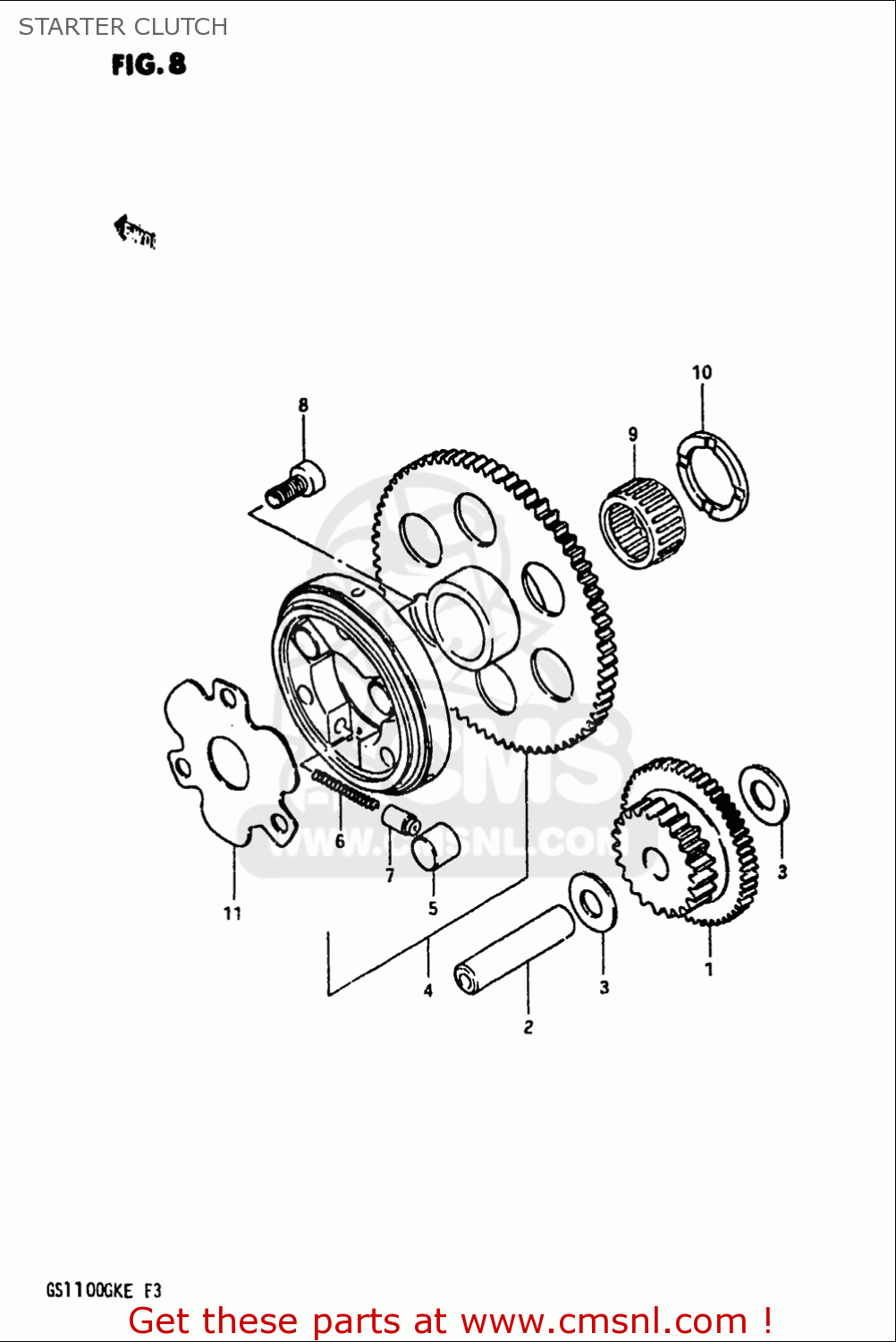 STARTER CLUTCH GS1100 1984 (E) USA (E03)