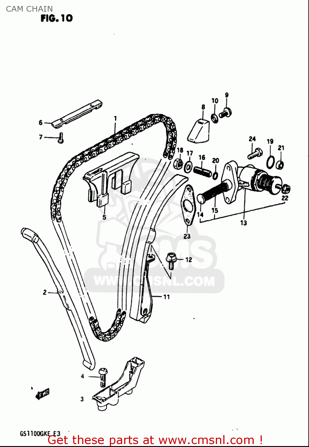 CAM CHAIN GS1100 1984 (E) USA (E03)