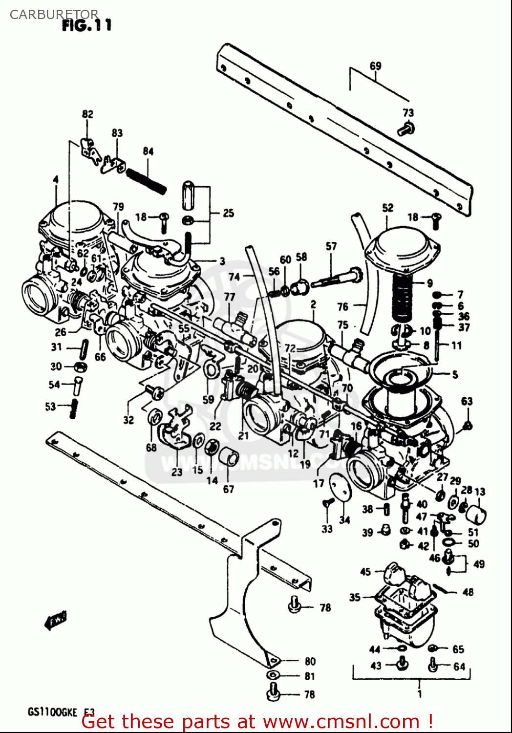 CARBURETOR GS1100 1984 (E) USA (E03)