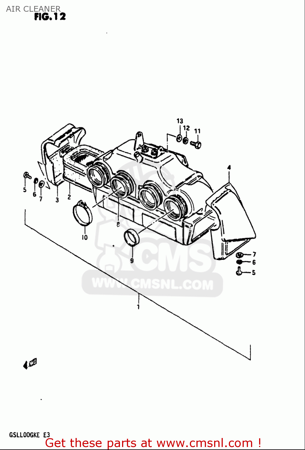 AIR CLEANER GS1100 1984 (E) USA (E03)