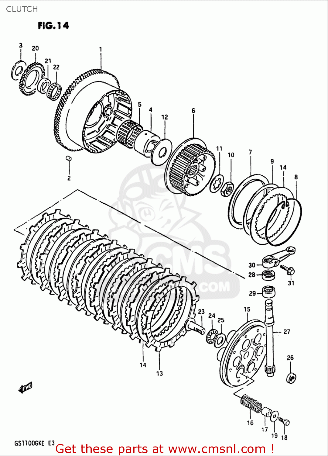 CLUTCH GS1100 1984 (E) USA (E03)