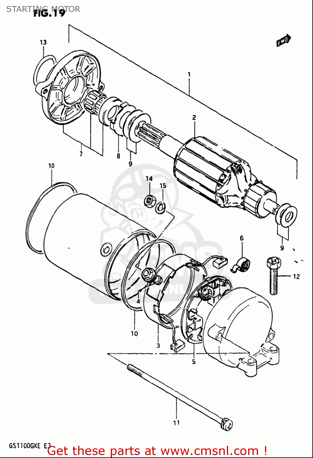 STARTING MOTOR GS1100 1984 (E) USA (E03)