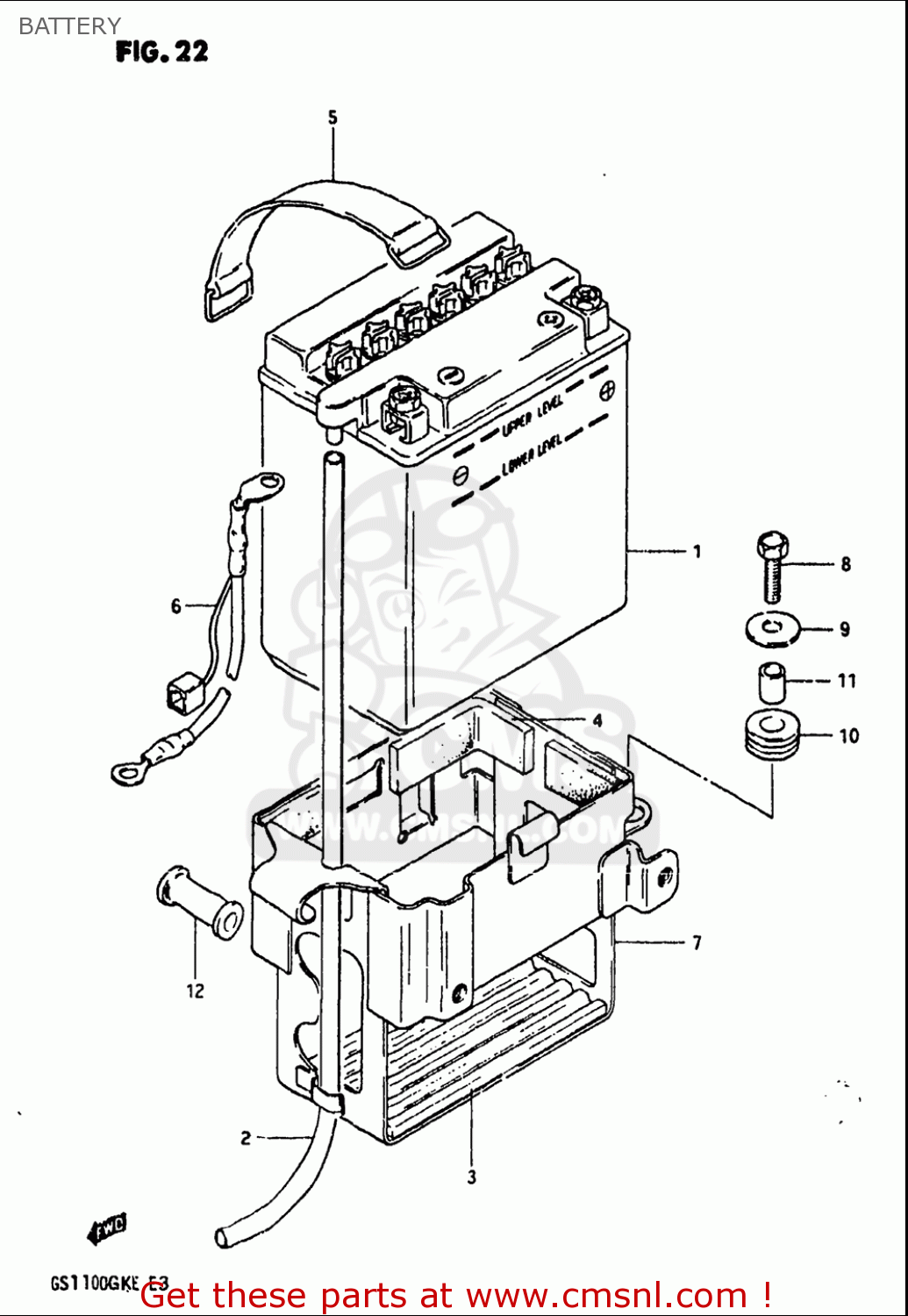 BATTERY GS1100 1984 (E) USA (E03)
