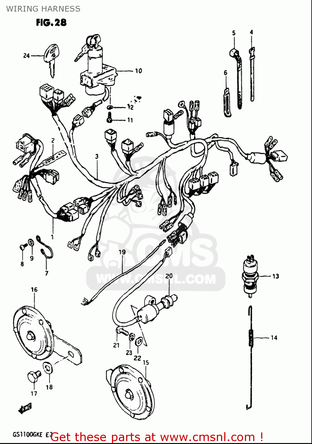 WIRING HARNESS GS1100 1984 (E) USA (E03)