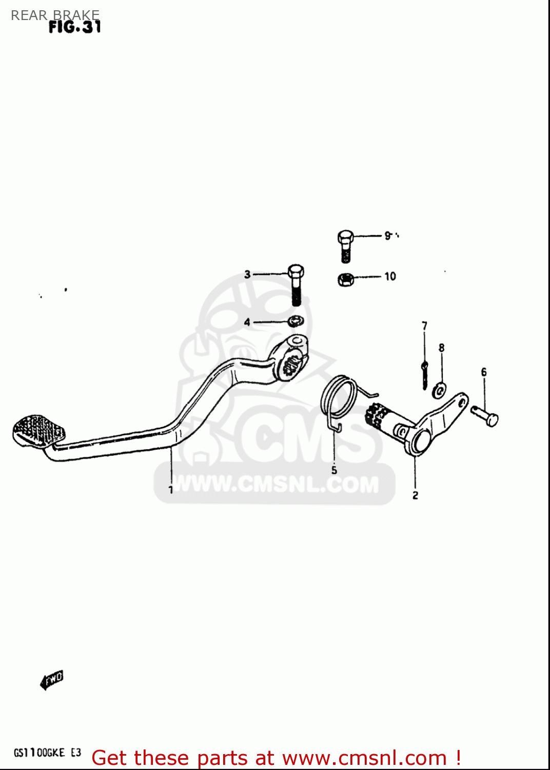 REAR BRAKE GS1100 1984 (E) USA (E03)
