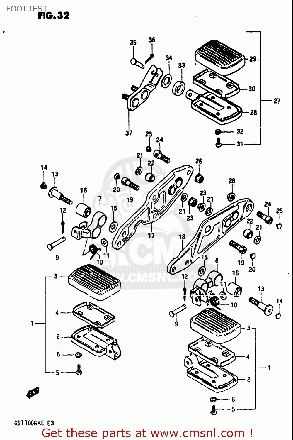 FOOTREST GS1100 1984 (E) USA (E03)