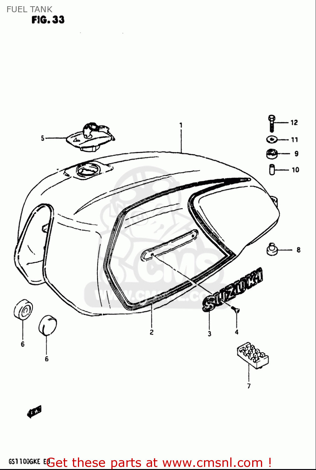 FUEL TANK GS1100 1984 (E) USA (E03)
