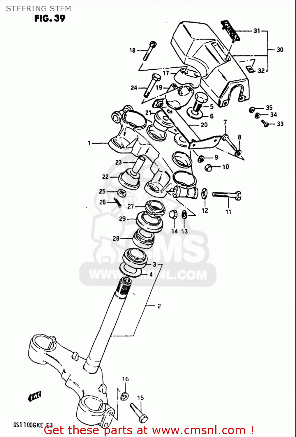 STEERING STEM GS1100 1984 (E) USA (E03)