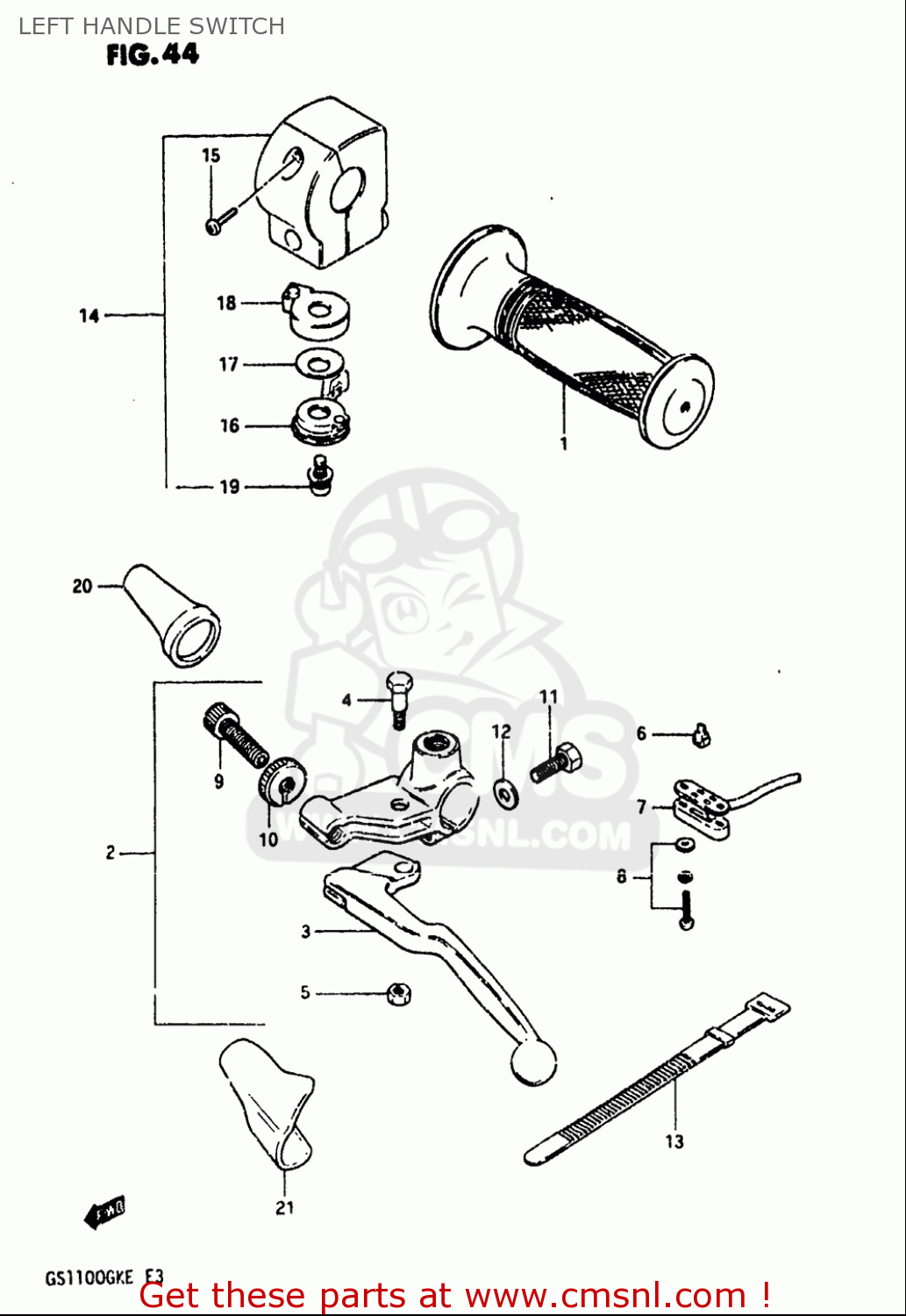 LEFT HANDLE SWITCH GS1100 1984 (E) USA (E03)