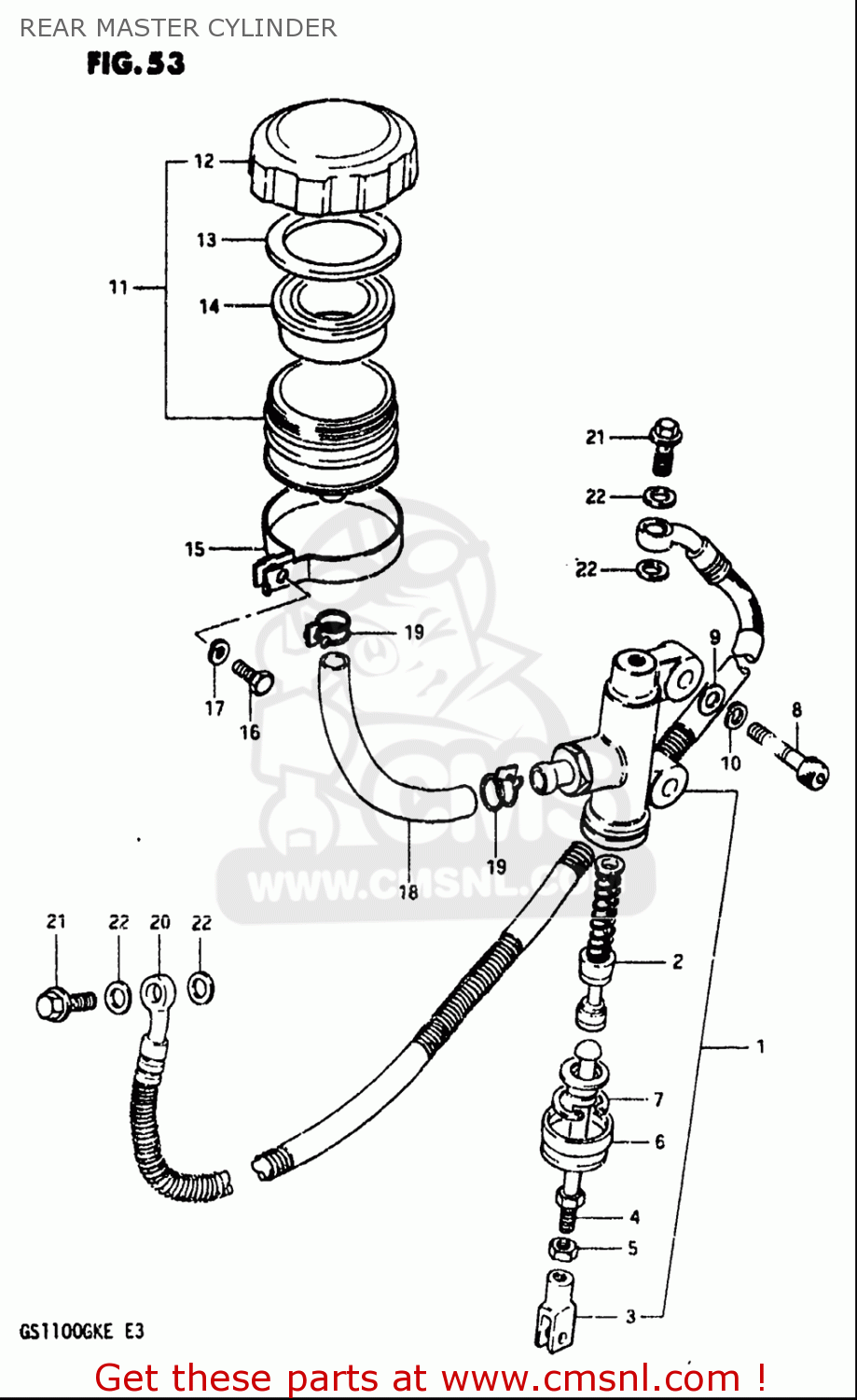REAR MASTER CYLINDER GS1100 1984 (E) USA (E03)