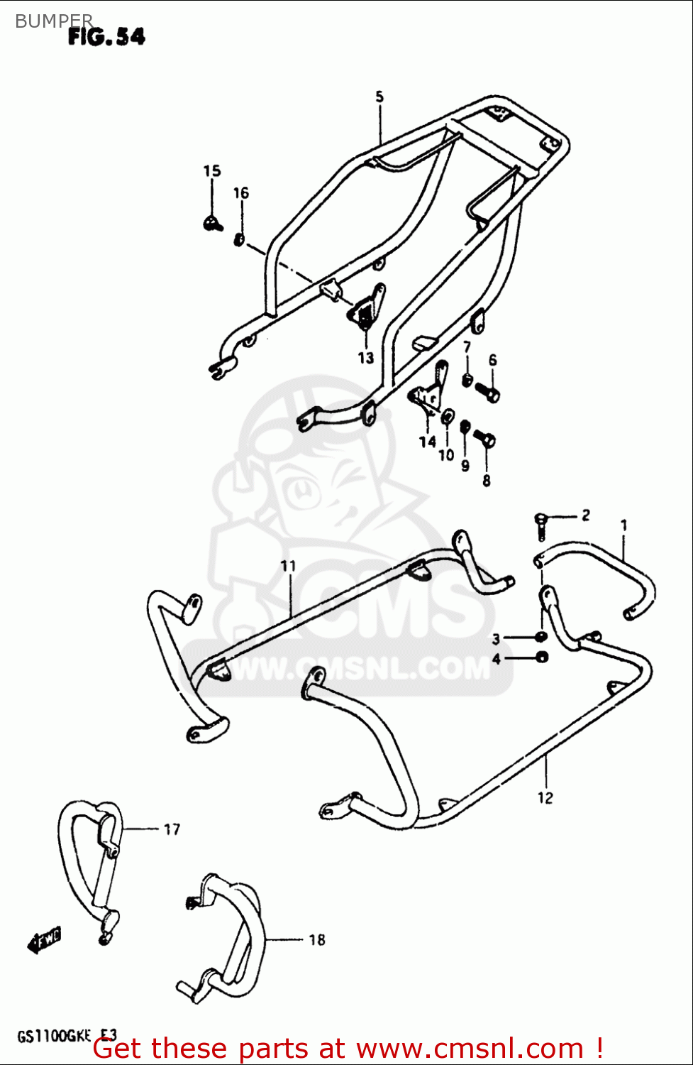 BUMPER GS1100 1984 (E) USA (E03)