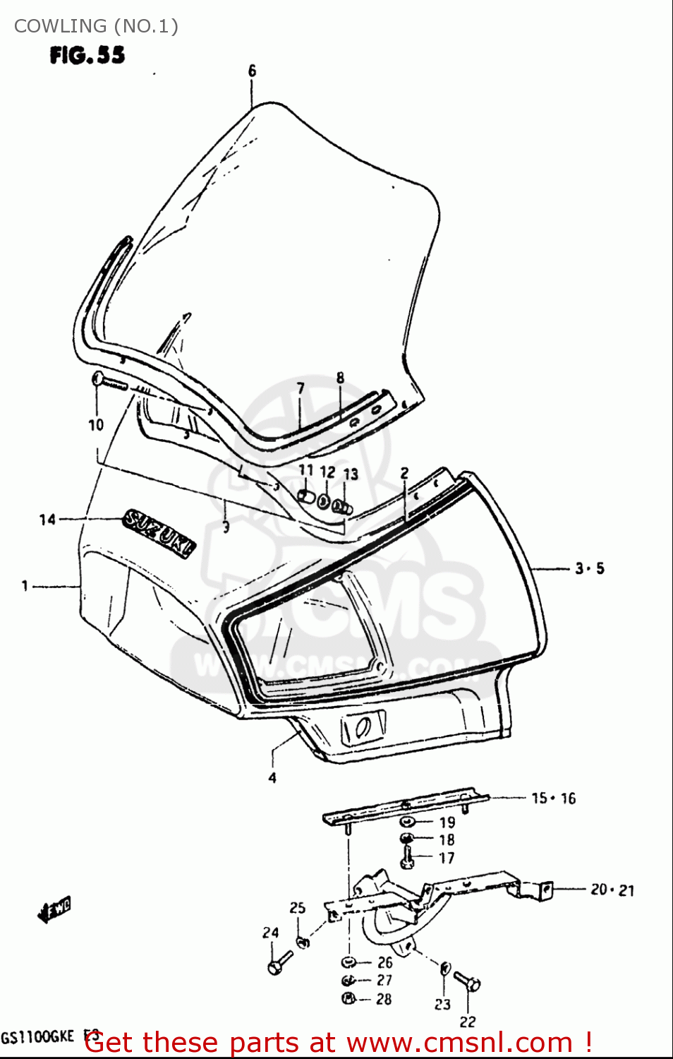 COWLING (NO.1) GS1100 1984 (E) USA (E03)