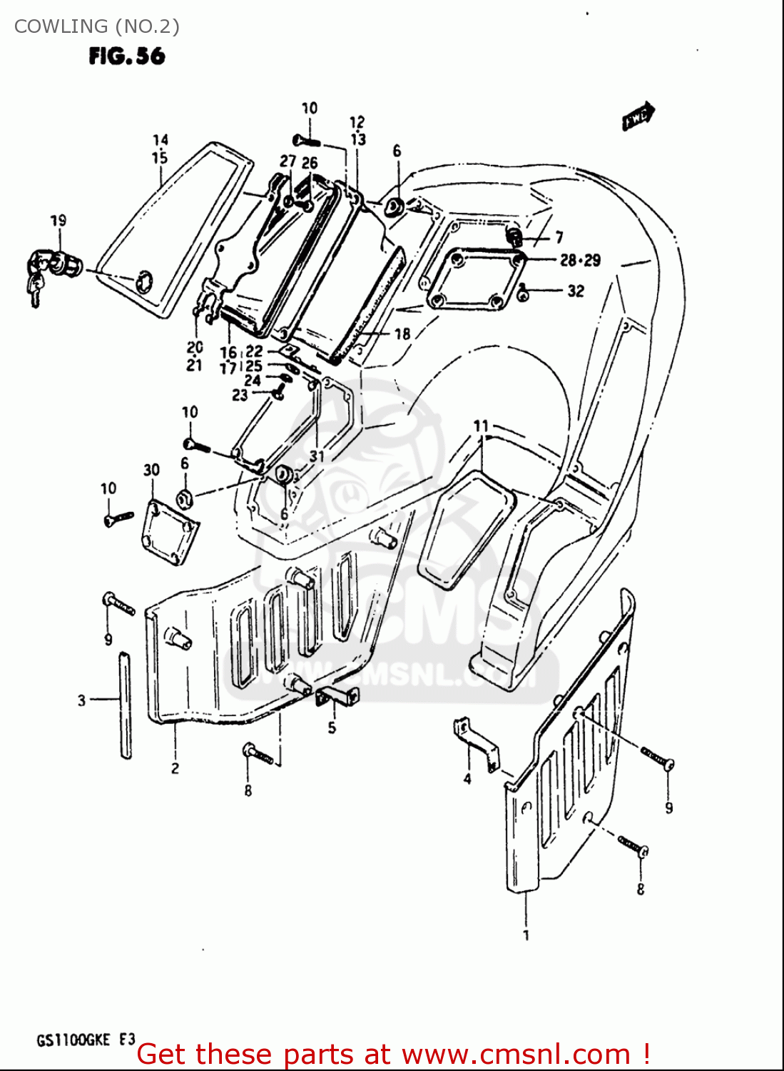 COWLING (NO.2) GS1100 1984 (E) USA (E03)