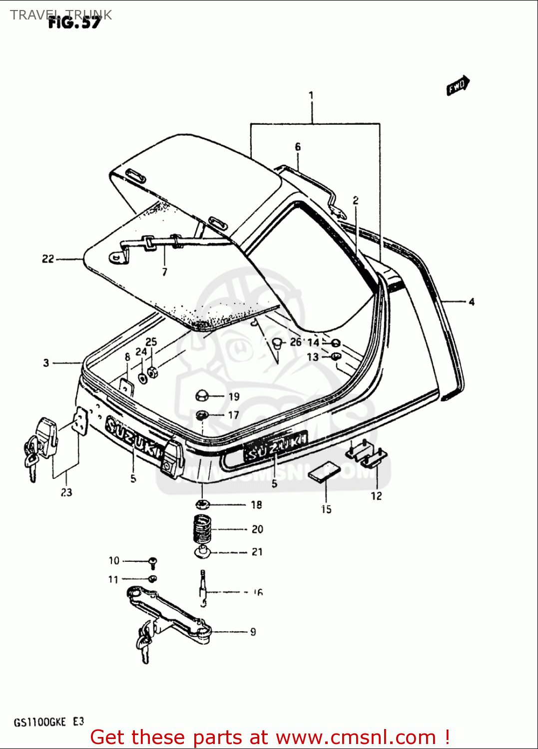 TRAVEL TRUNK GS1100 1984 (E) USA (E03)