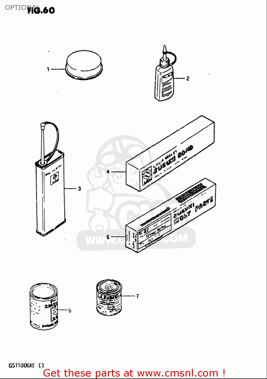 OPTIONAL GS1100 1984 (E) USA (E03)