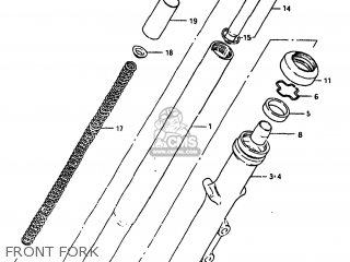 FRONT FORK - GS1100 1984 (E) USA (E03)