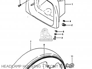 HEADLAMP HOUSING - FRONT FENDER - GS1100 1984 (E) USA (E03)