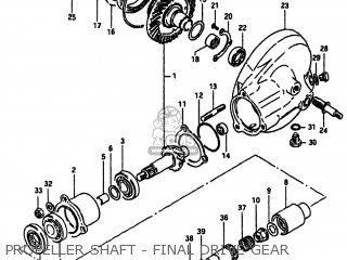 PROPELLER SHAFT - FINAL DRIVE GEAR - GS1100 1984 (E) USA (E03)