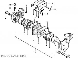 REAR CALIPERS - GS1100 1984 (E) USA (E03)