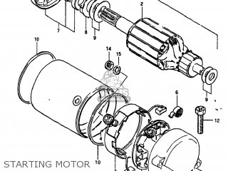 STARTING MOTOR - GS1100 1984 (E) USA (E03)