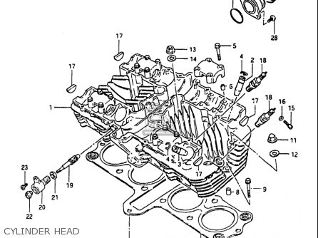 CYLINDER HEAD - GS1100 1984 (E) USA (E03)