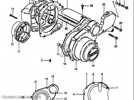 CRANKCASE COVER - GS1100 1984 (E) USA (E03)