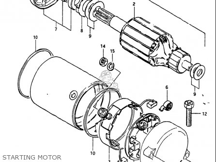 STARTING MOTOR - GS1100 1984 (E) USA (E03)