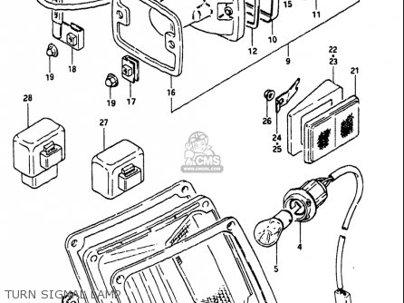 TURN SIGNAL LAMP - GS1100 1984 (E) USA (E03)