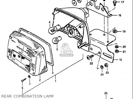 REAR COMBINATION LAMP - GS1100 1984 (E) USA (E03)