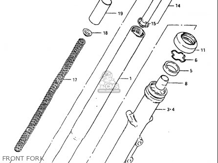 FRONT FORK - GS1100 1984 (E) USA (E03)