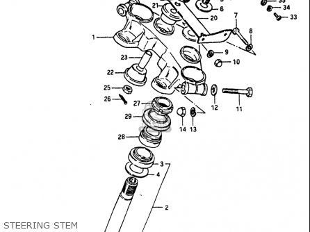 STEERING STEM - GS1100 1984 (E) USA (E03)