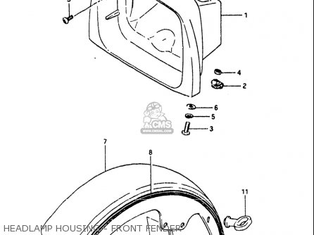 HEADLAMP HOUSING - FRONT FENDER - GS1100 1984 (E) USA (E03)