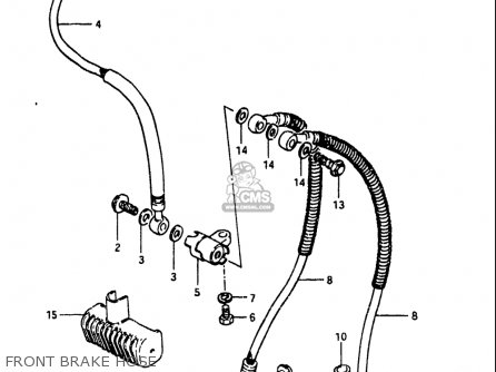 FRONT BRAKE HOSE - GS1100 1984 (E) USA (E03)