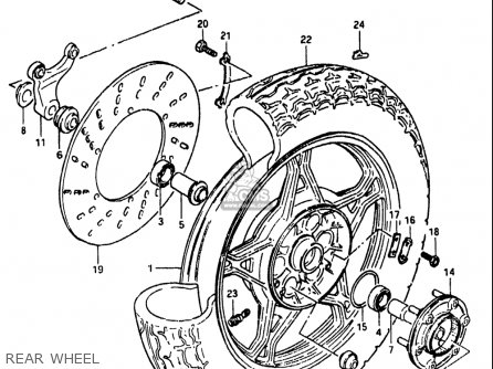 REAR WHEEL - GS1100 1984 (E) USA (E03)