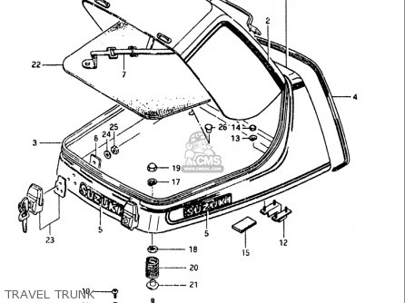 TRAVEL TRUNK - GS1100 1984 (E) USA (E03)