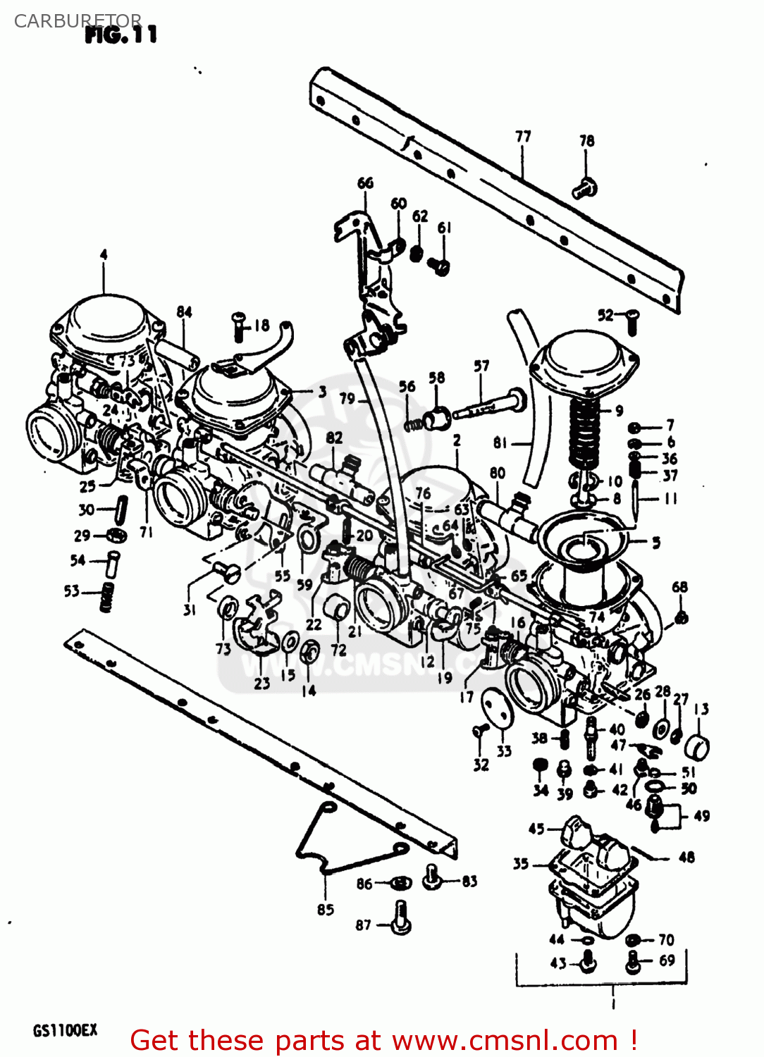 CARBURETOR GS1100E 1980 (T) USA (E03)