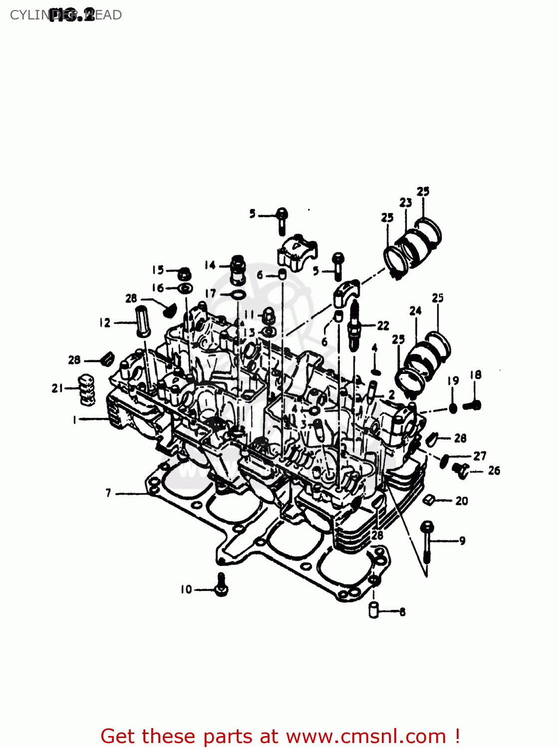 CYLINDER HEAD GS1100E 1980 (T) USA (E03)