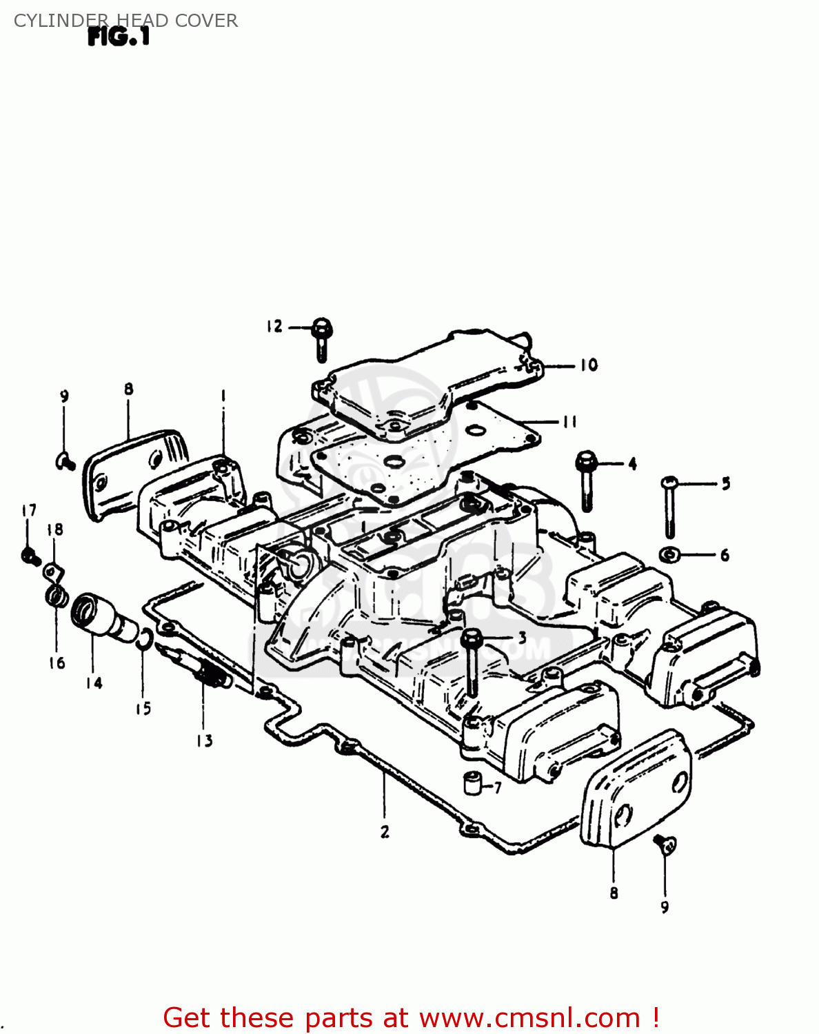 CYLINDER HEAD COVER GS1100E 1980 (T) USA (E03)