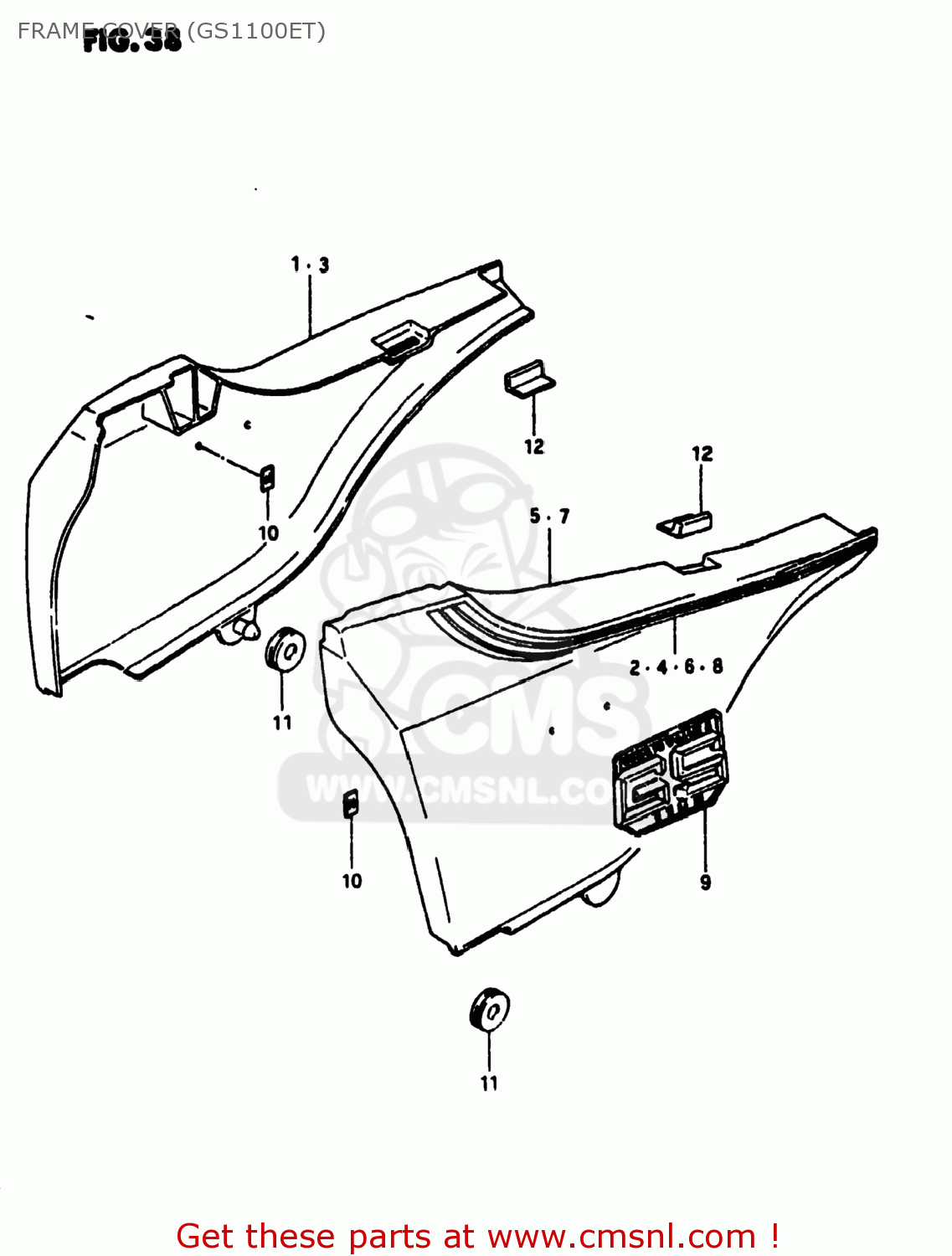 FRAME COVER (GS1100ET) GS1100E 1980 (T) USA (E03)