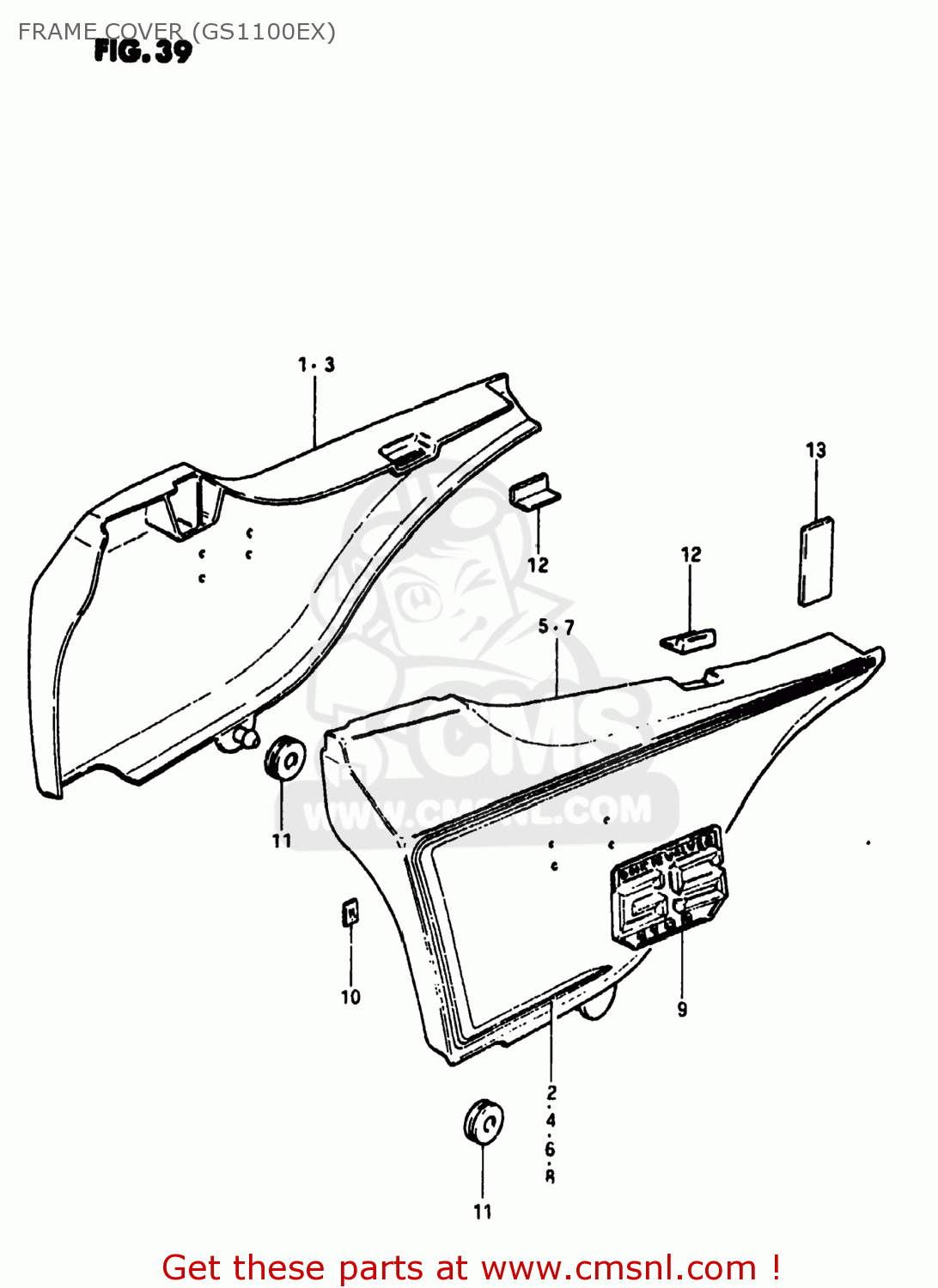 FRAME COVER (GS1100EX) GS1100E 1980 (T) USA (E03)