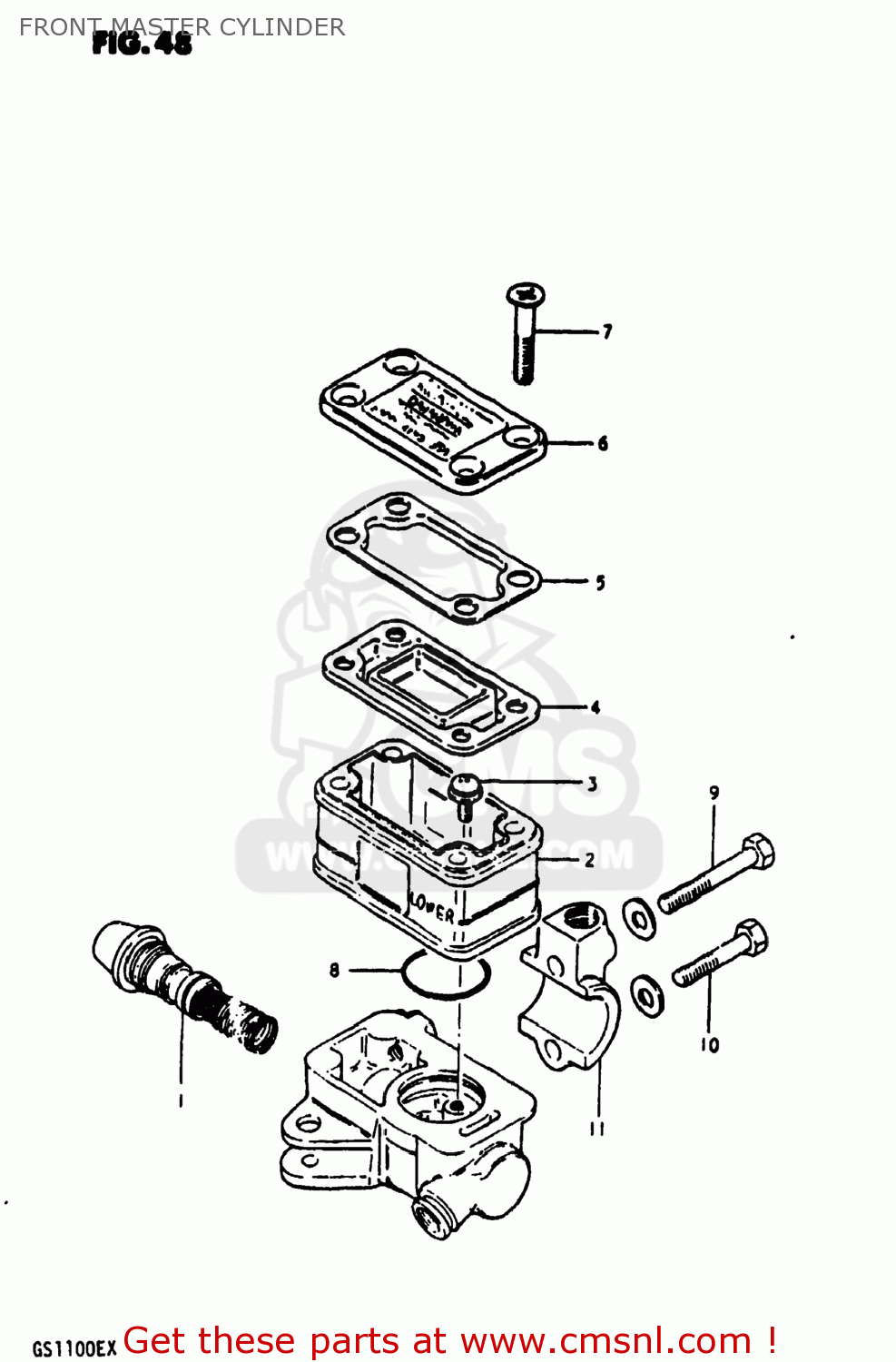 FRONT MASTER CYLINDER GS1100E 1980 (T) USA (E03)