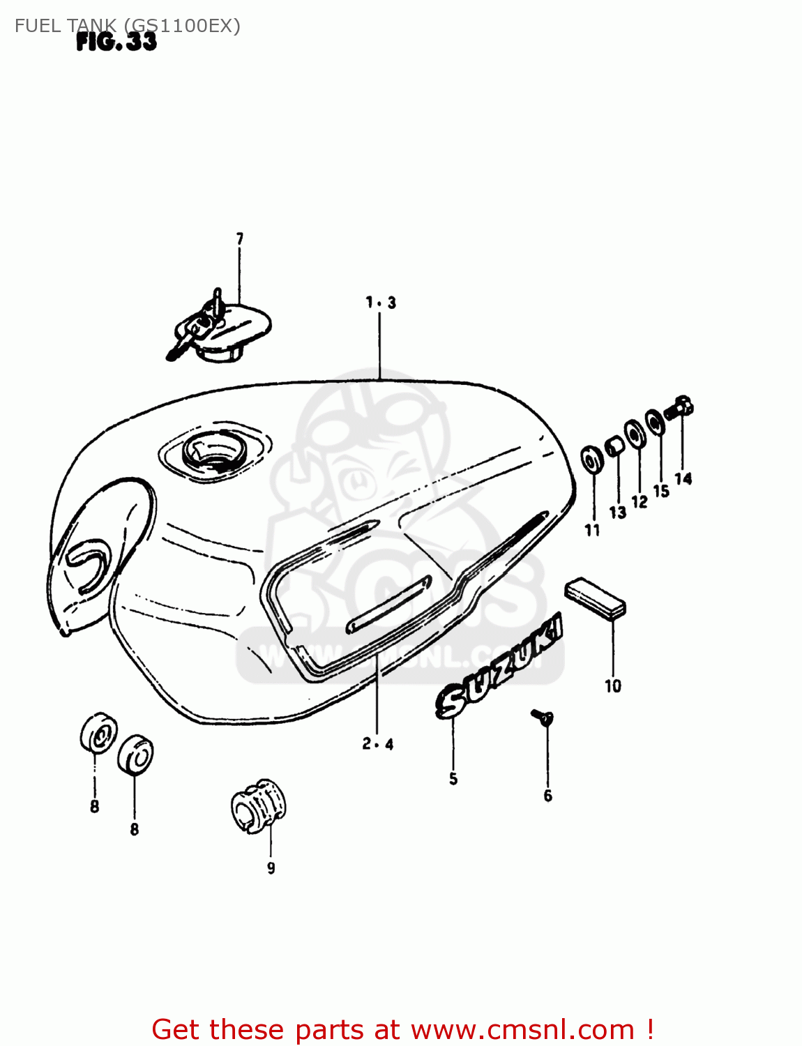 FUEL TANK (GS1100EX) GS1100E 1980 (T) USA (E03)