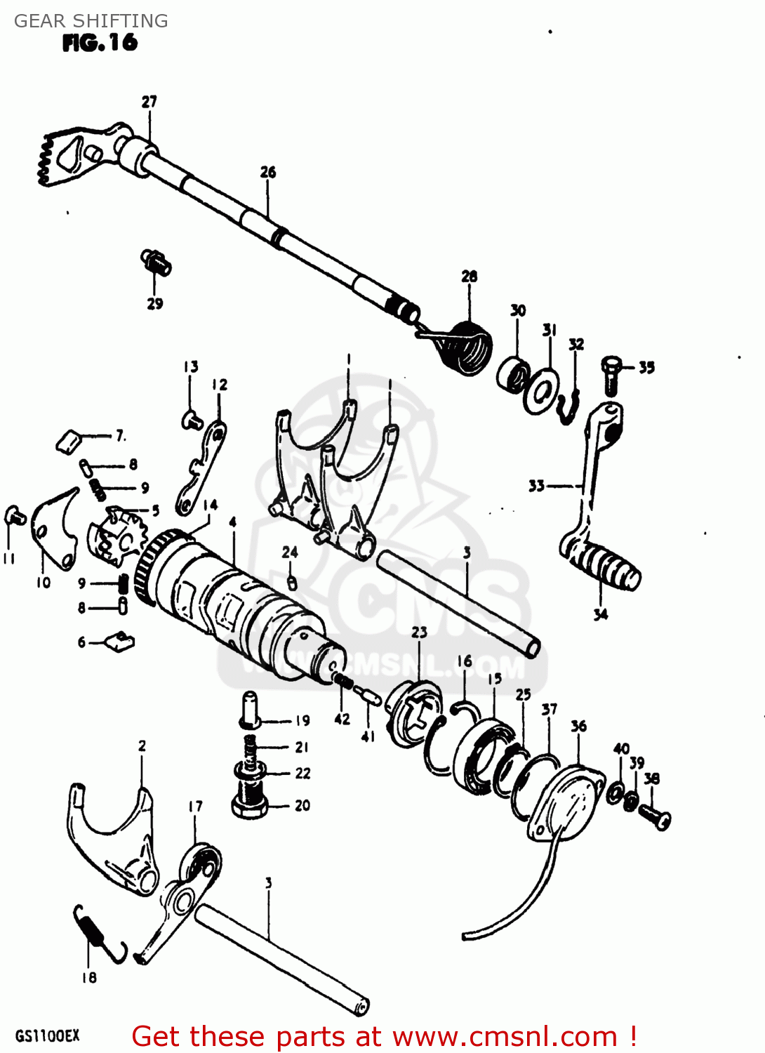 GEAR SHIFTING GS1100E 1980 (T) USA (E03)