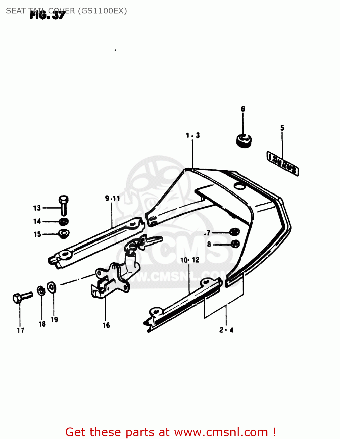 SEAT TAIL COVER (GS1100EX) GS1100E 1980 (T) USA (E03)