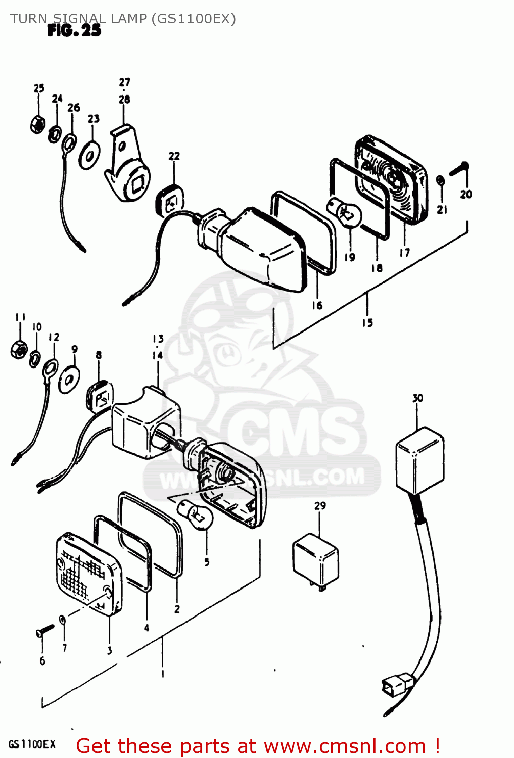 TURN SIGNAL LAMP (GS1100EX) GS1100E 1980 (T) USA (E03)