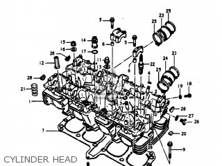 CYLINDER HEAD - GS1100E 1980 (T) USA (E03)
